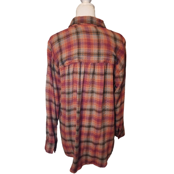 ANTHROPOLOGIE | Pilcro & The Letterpress Plaid Seamed Button Down Tunic - Picture 9 of 14